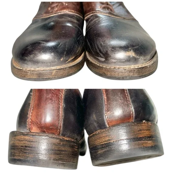 BEDSTU Bedstu Bed Stu Spectator Oxfords Derbys Black Brown Leather Oxfords M 9